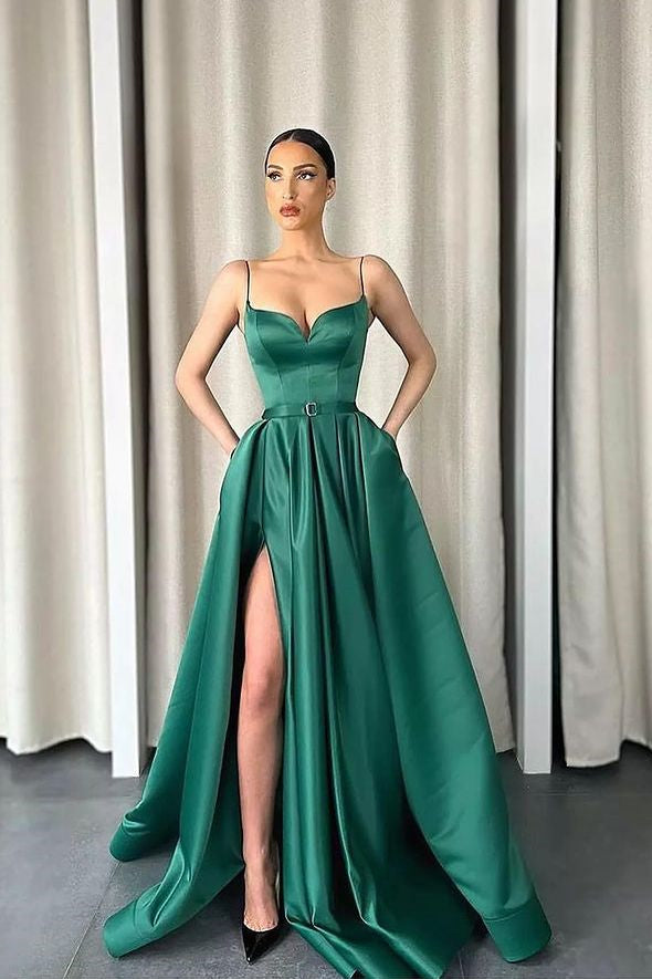 Dark Green Spaghetti-Straps V-Neck Long A-Line Prom Dress With Split


Dark Green Spaghetti-Straps V-Neck Long A-Line Prom Dress With Split