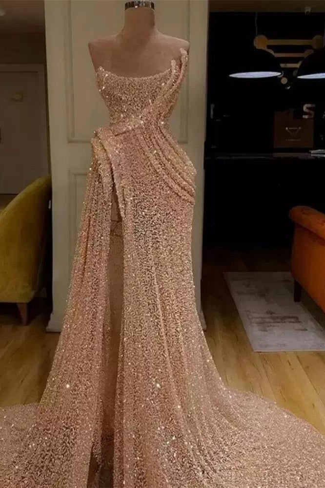 Mermaid Long Prom Dress with Sequins and Split