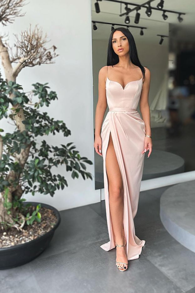 Spaghetti-Straps Mermaid Prom Dress with Split