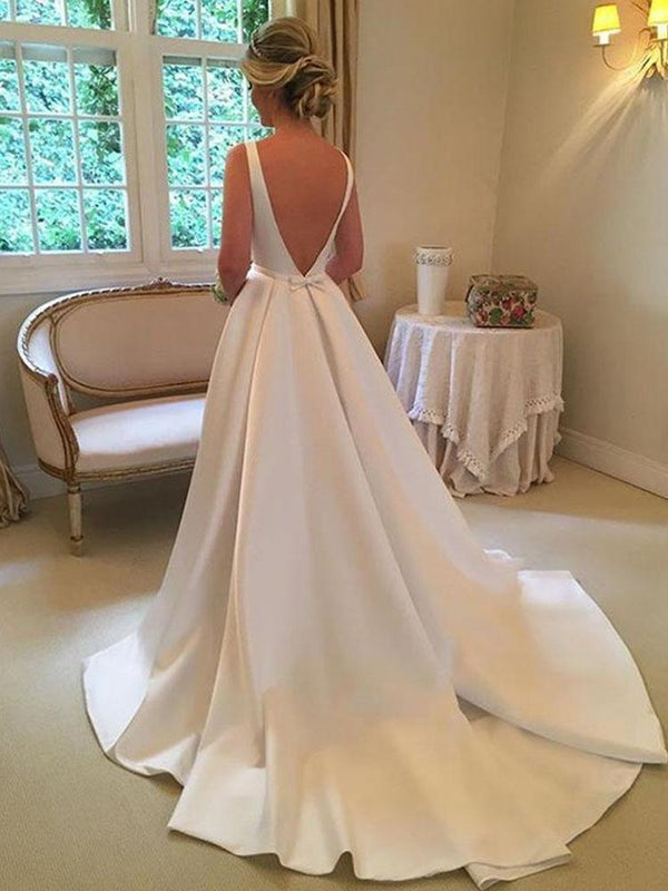 Bmbride Affordable Sleeveless A Line Wedding Dress