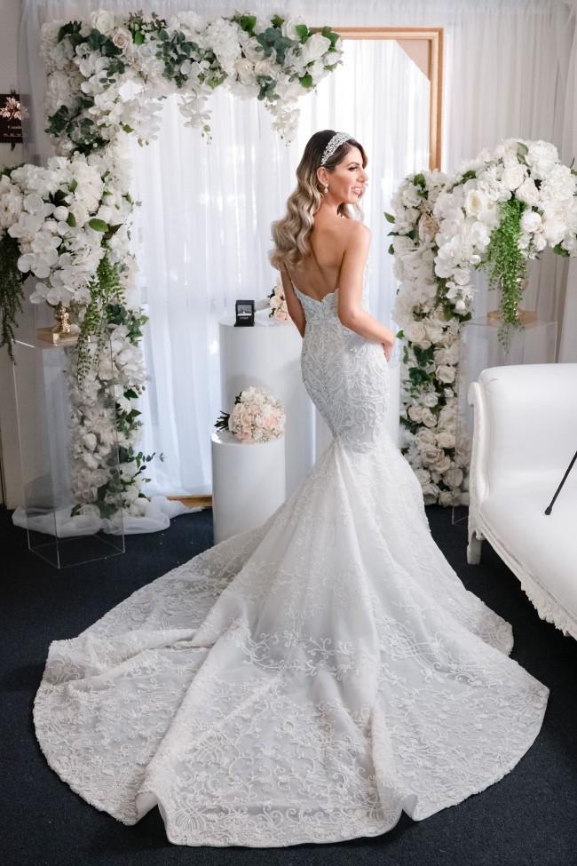 Bmbride Sweetheart Backless Lace Mermaid Wedding Dress