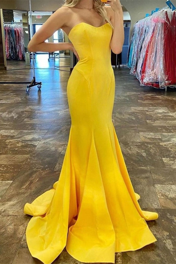 Yellow Long Prom Dress