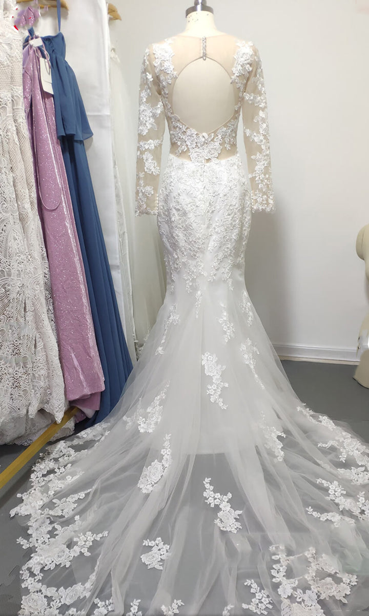 Bmbride Sweetheart Lace Wedding Dress with Sleeves