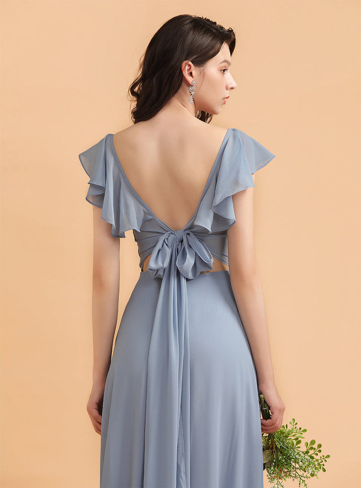 A-Line Chiffon Sweetheart Sleeveless Floor-Length Dress-koscy