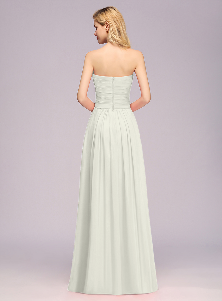 A-Line Sweetheart Sleeveless Floor-Length Dress-koscy