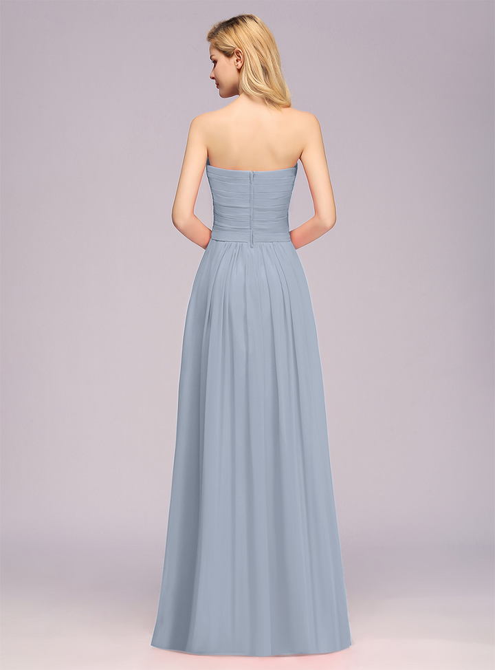 A-Line Sweetheart Sleeveless Floor-Length Dress-koscy