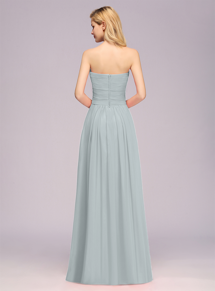 A-Line Sweetheart Sleeveless Floor-Length Dress-koscy