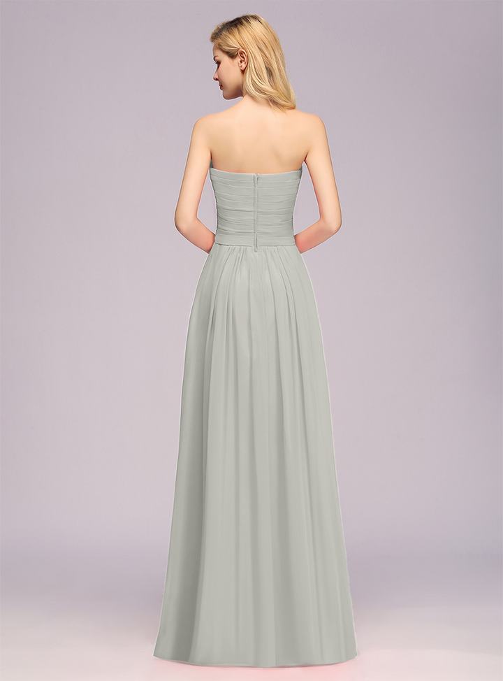 A-Line Sweetheart Sleeveless Floor-Length Dress-koscy