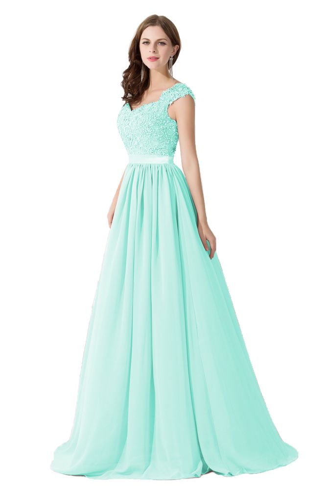 MISSHOW offers gorgeous Same as Picture,Blushing Pink,Burgundy,Regency,Lilac,Dark Navy,Black,Mint Green V-neck party dresses with delicately handmade Appliques in size 0-26W. Shop Floor-length prom dresses at affordable prices.