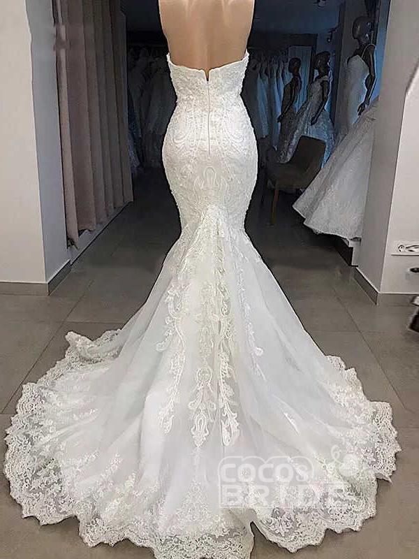 Bmbride Sweetheart Lace Mermaid Wedding Dresses