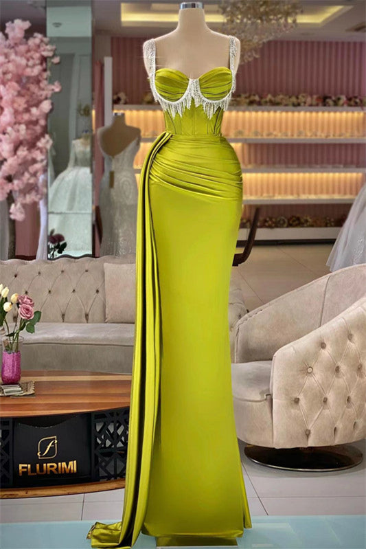 Sleeveless Mermaid Long Evening Dress With Tassels