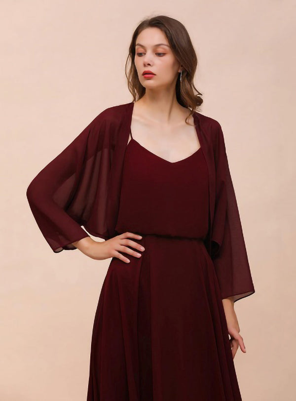 Chiffon Long Sleeves Special Occasions Wrap-koscy