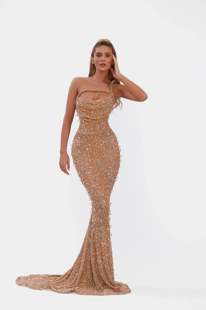 Crystal Diamante Mermaid Prom Dress: Luxury Long Backless Sleeveless Evening Gown