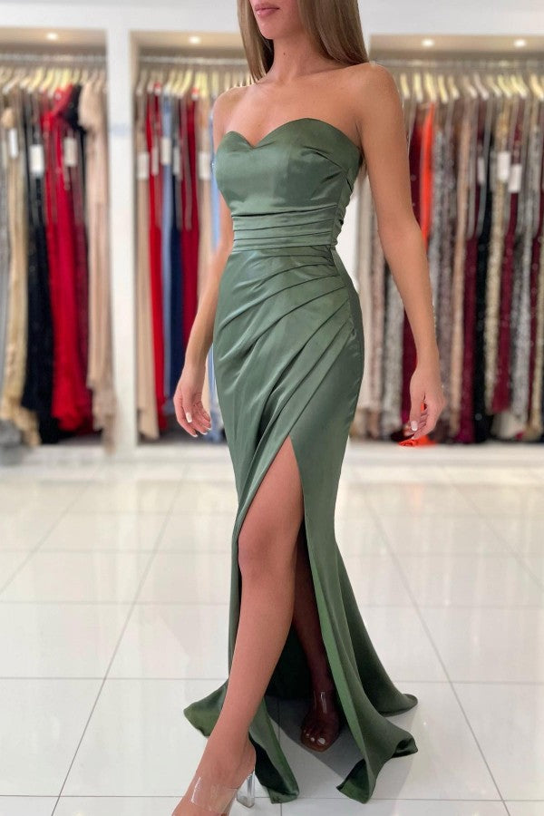 Sleeveless Mermaid Evening Dress With Split