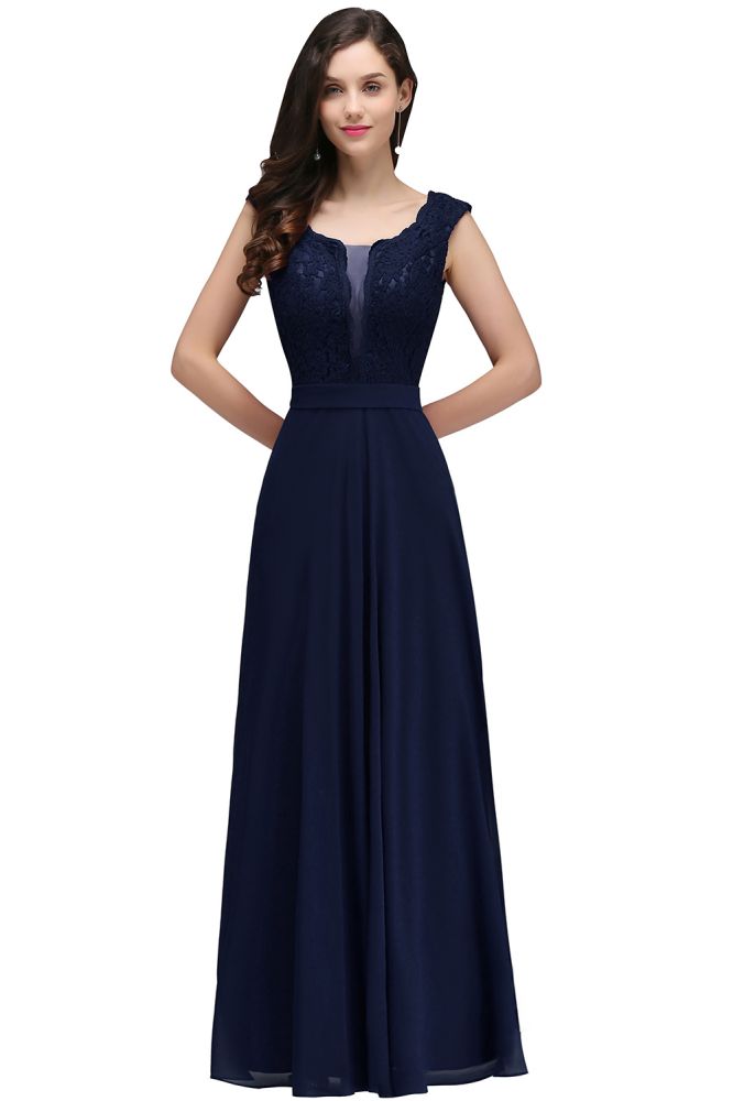 MISSHOW offers gorgeous Dusty Rose,Burgundy,Regency,Royal Blue,Dark Navy,Black Scoop party dresses with delicately handmade Lace in size 0-26W. Shop Floor-length prom dresses at affordable prices.