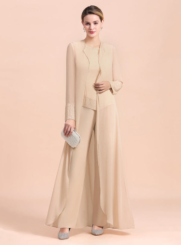 Jewel Sleeveless Chiffon Jumpsuit-koscy