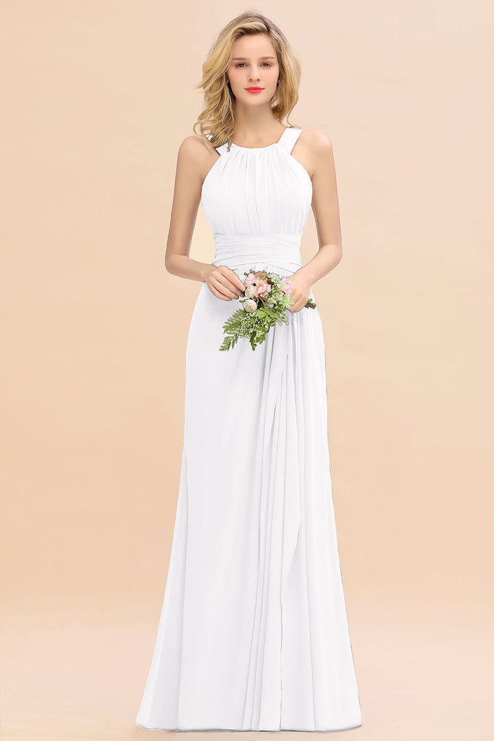 Round Neck Sleeveless Floor-Length Dress-koscy