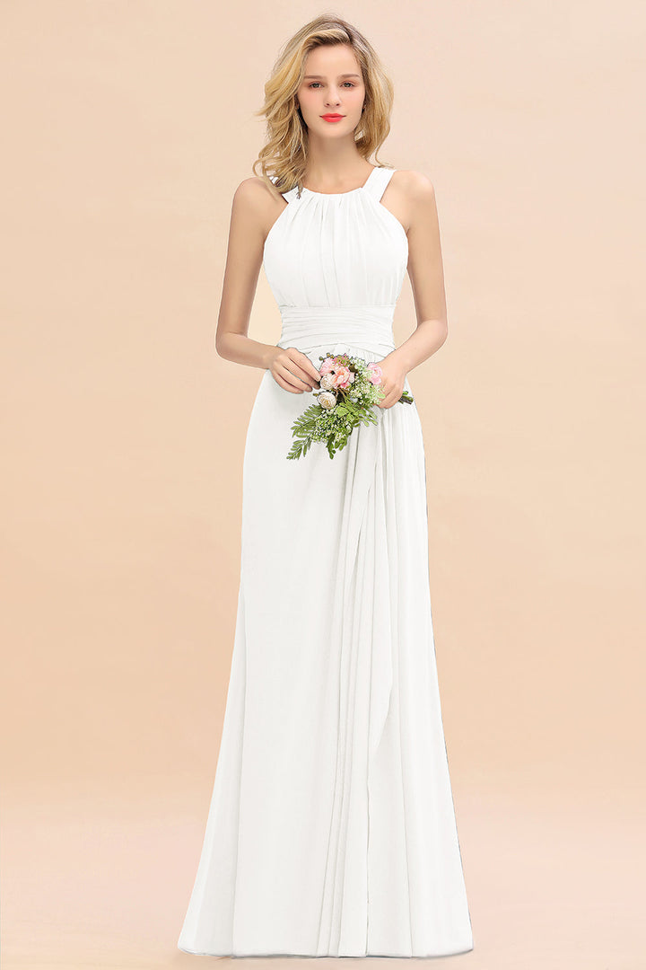 Round Neck Sleeveless Floor-Length Dress-koscy