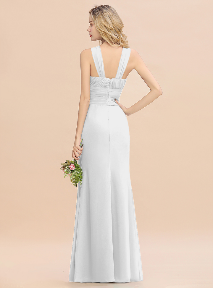 Round Neck Sleeveless Floor-Length Dress-koscy