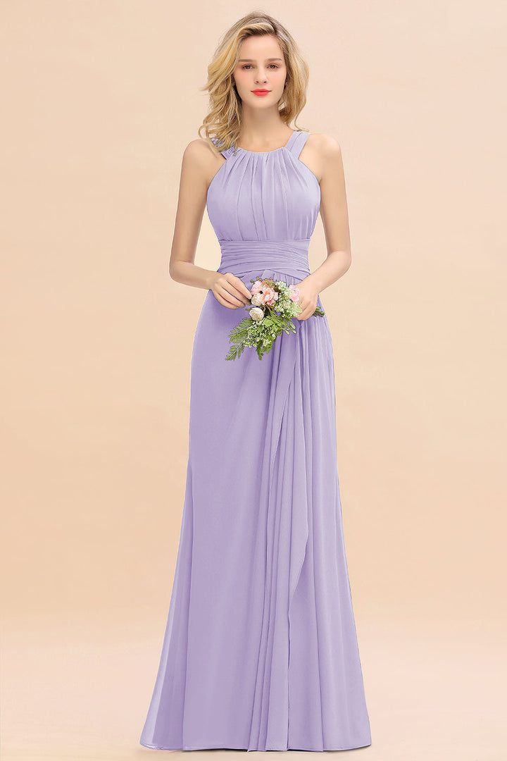 Round Neck Sleeveless Floor-Length Dress-koscy