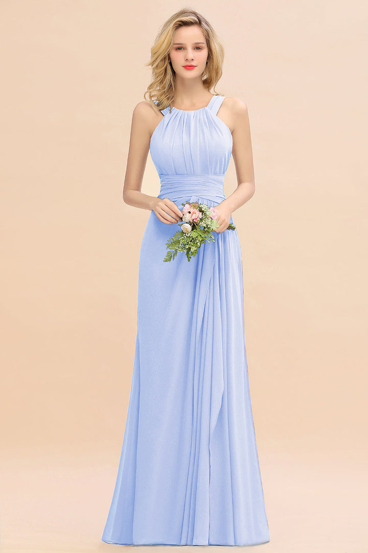 Round Neck Sleeveless Floor-Length Dress-koscy