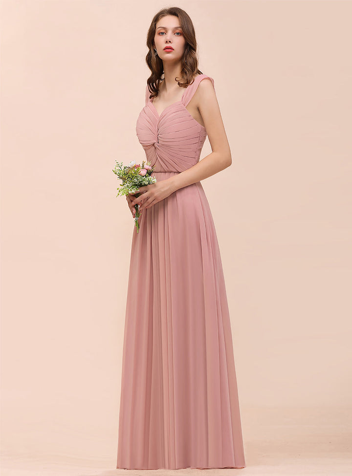 Sweetheart Straps Sleeveless Floor-Length Dress-koscy