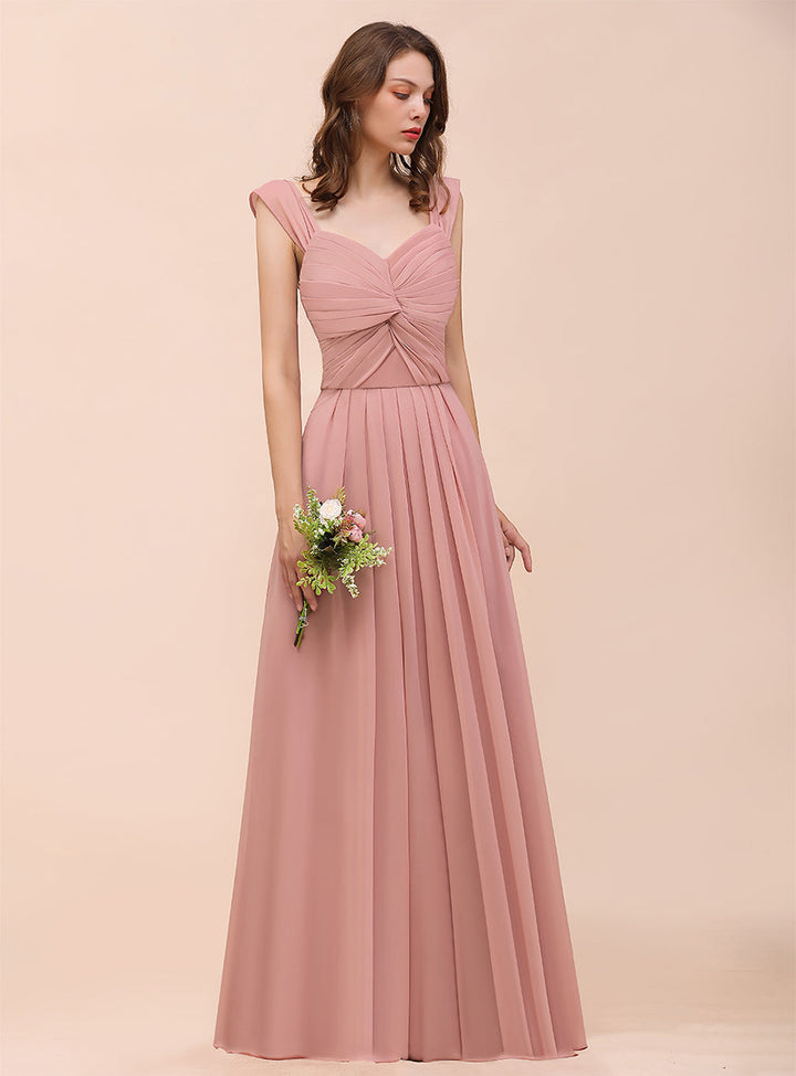 Sweetheart Straps Sleeveless Floor-Length Dress-koscy