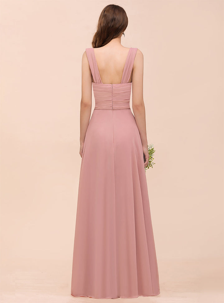 Sweetheart Straps Sleeveless Floor-Length Dress-koscy