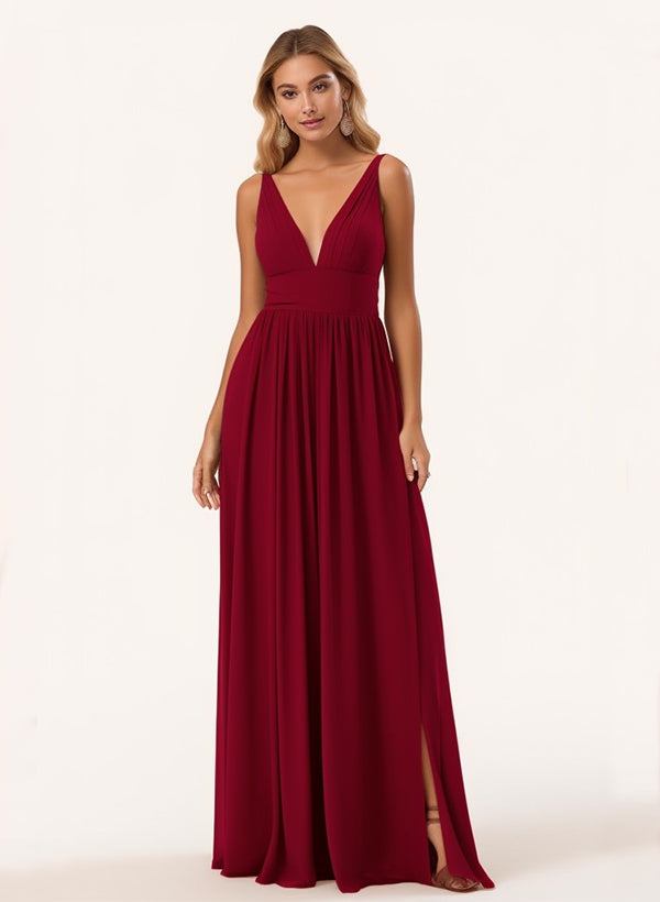 Chiffon Bridesmaid Dresses With Ruffle