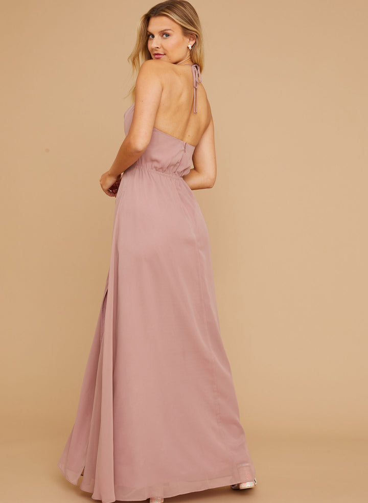 Chiffon Cowl Neck A-Line Bridesmaid Dresses