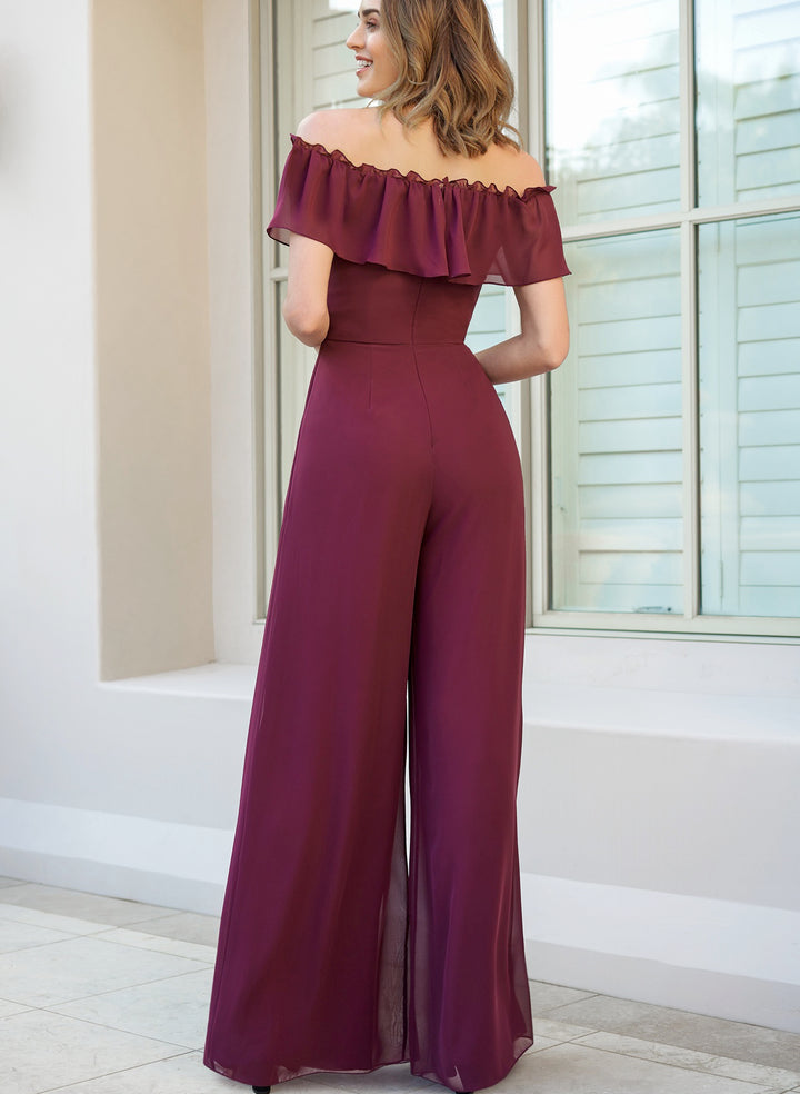 Off-the-Shoulder Modern Bridesmaid Jumpsuit/Pantsuit