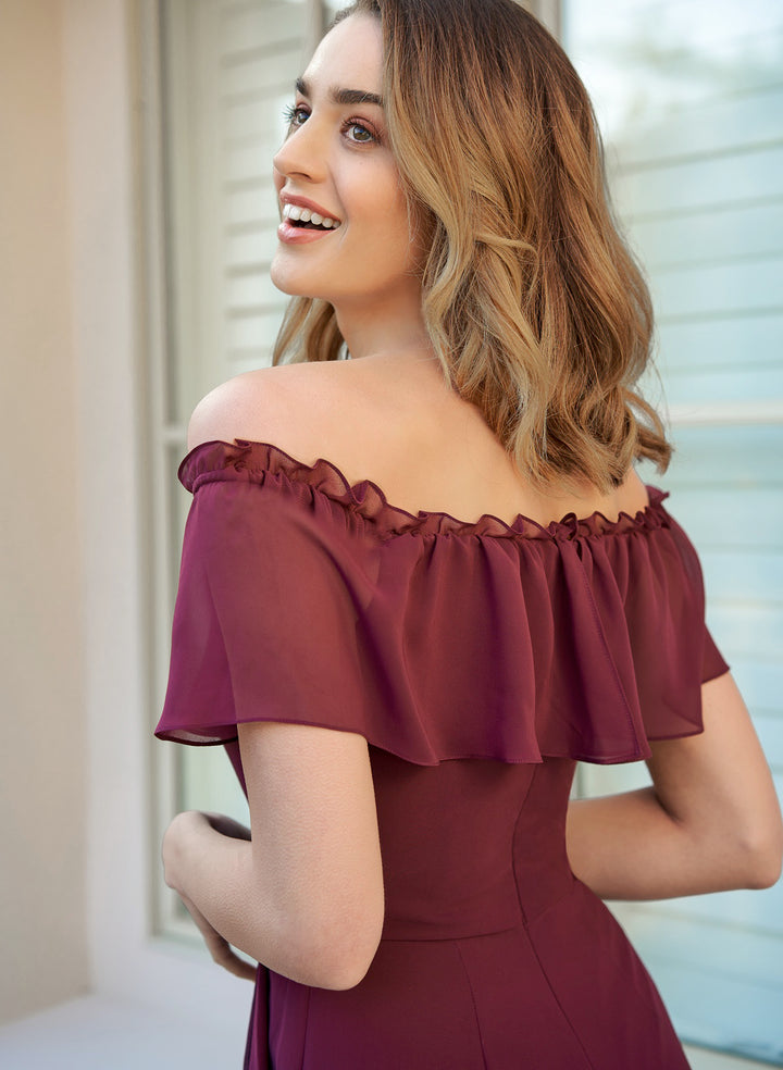 Off-the-Shoulder Modern Bridesmaid Jumpsuit/Pantsuit