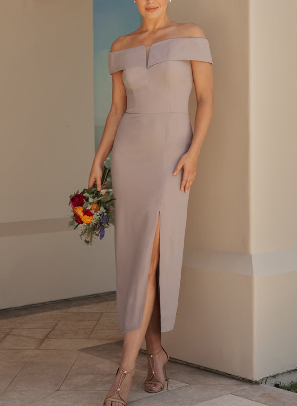 Off-the-Shoulder Sheath/Column Bridesmaid Gowns