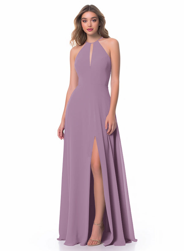 A-Line Chiffon Bridesmaid Dresses with Split Front