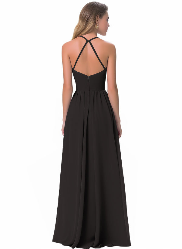 A-Line Chiffon Bridesmaid Dresses with Split Front