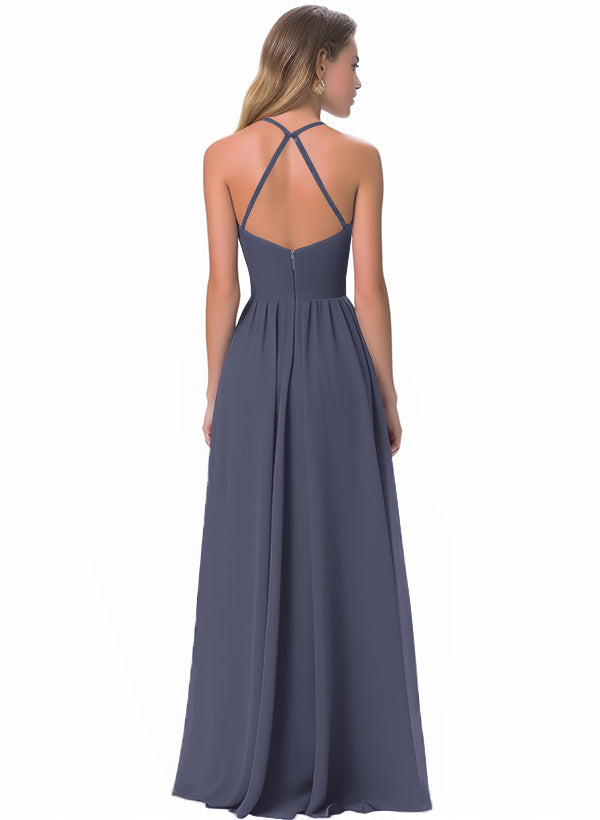 A-Line Chiffon Bridesmaid Dresses with Split Front