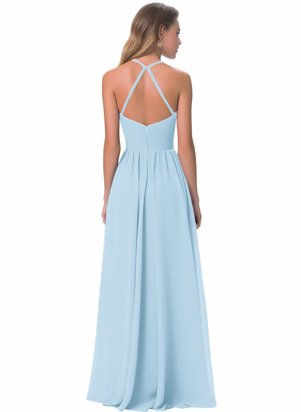 A-Line Chiffon Bridesmaid Dresses with Split Front