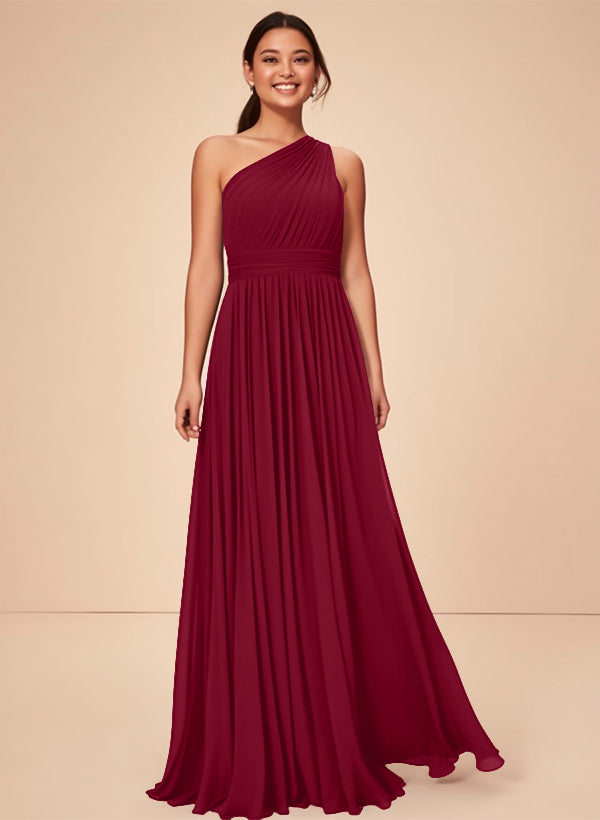 A-Line Chiffon Bridesmaid Dress With Ruffle