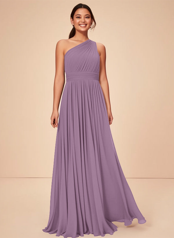 A-Line Chiffon Bridesmaid Dress With Ruffle