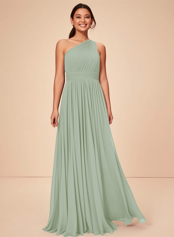 A-Line Chiffon Bridesmaid Dress With Ruffle