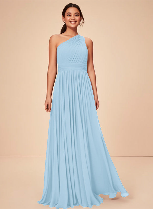 A-Line Chiffon Bridesmaid Dress With Ruffle