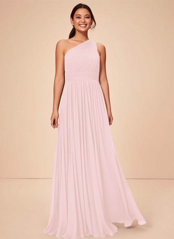 A-Line Chiffon Bridesmaid Dress With Ruffle