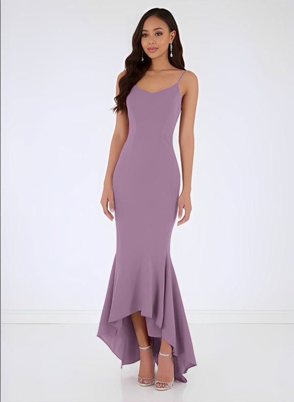 Trumpet/Mermaid Bridesmaid Dress With Chiffon Sleeveless V-Neck