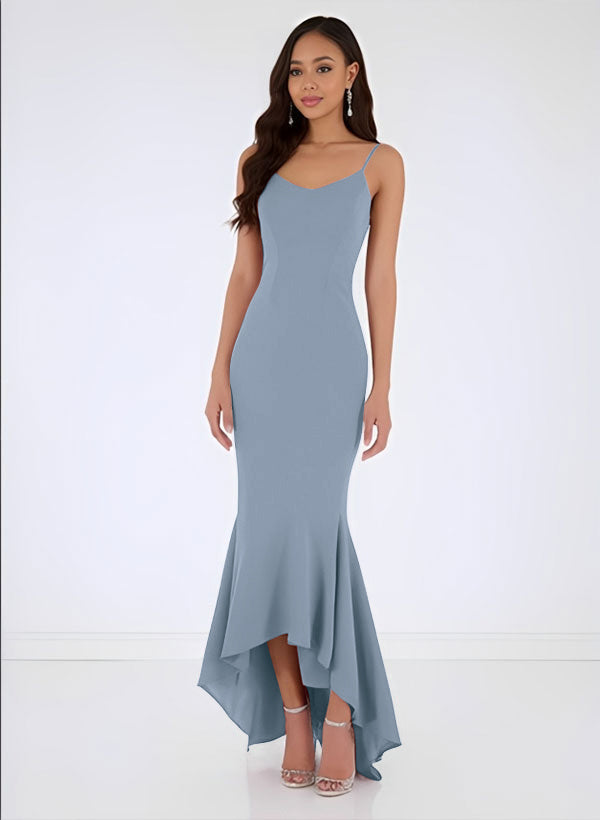 Trumpet/Mermaid Bridesmaid Dress With Chiffon Sleeveless V-Neck