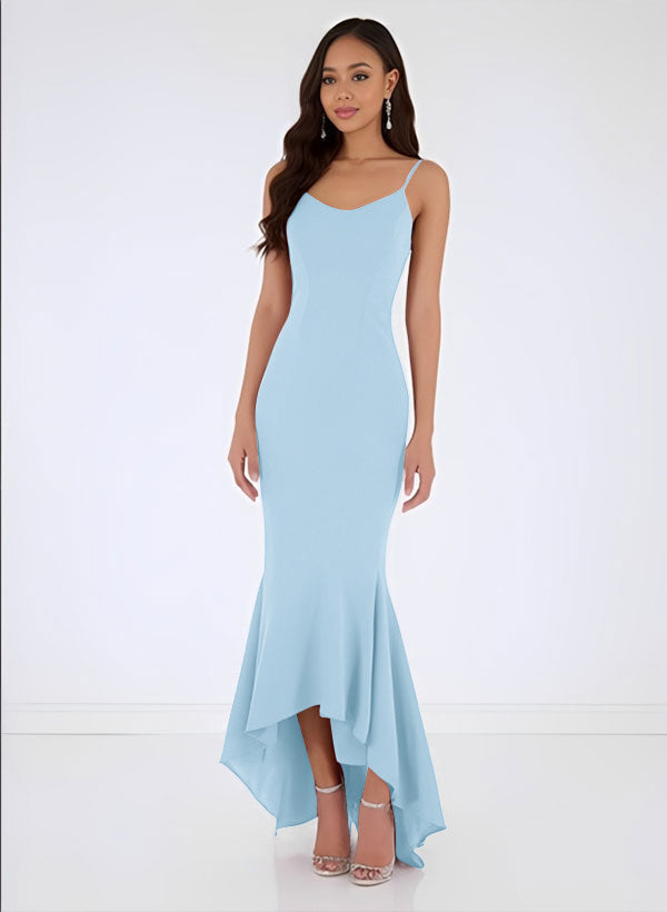 Trumpet/Mermaid Bridesmaid Dress With Chiffon Sleeveless V-Neck