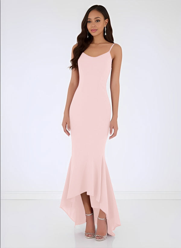 Trumpet/Mermaid Bridesmaid Dress With Chiffon Sleeveless V-Neck