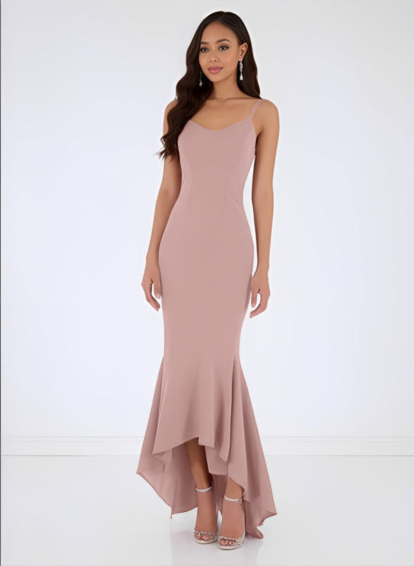 Trumpet/Mermaid Bridesmaid Dress With Chiffon Sleeveless V-Neck