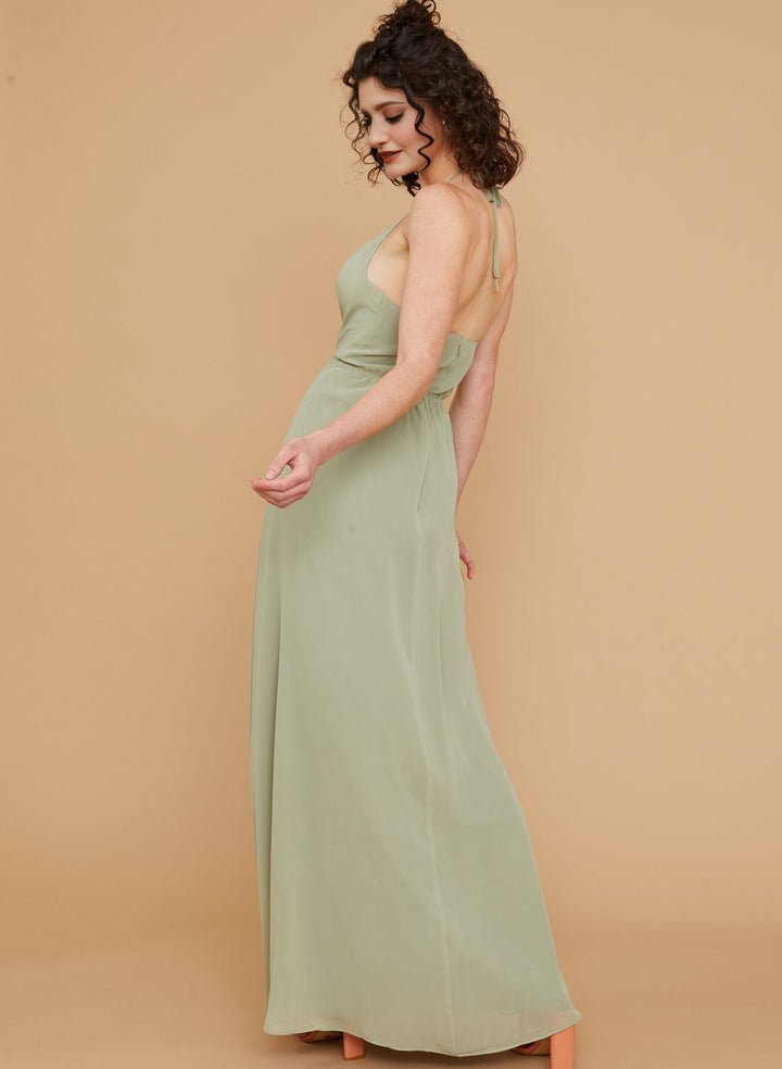 Chiffon Cowl Neck A-Line Bridesmaid Dresses