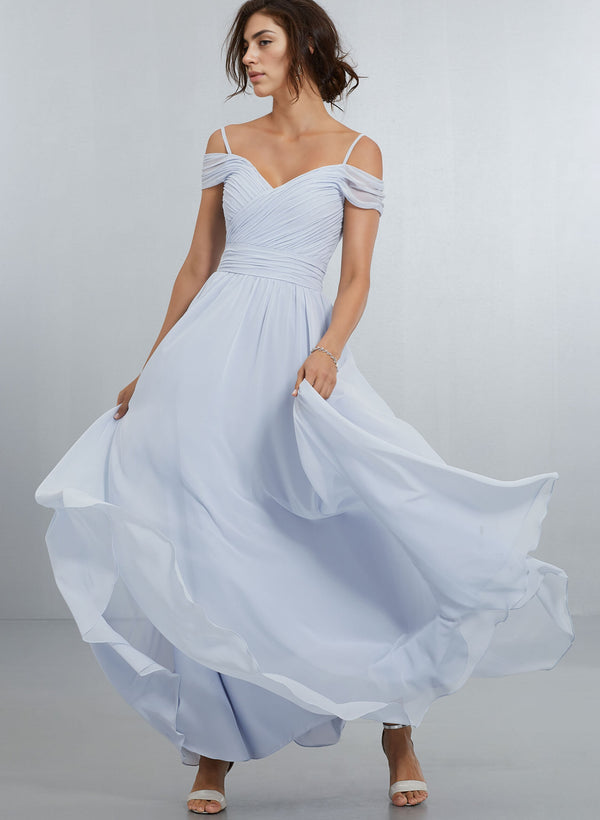 Off-The-Shoulder Chiffon Bridesmaid Dresses