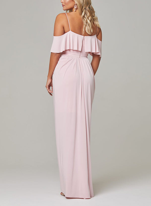 Off-The-Shoulder Jersey Bridesmaid Dresses